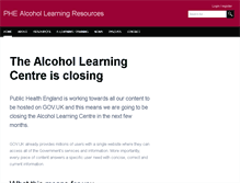 Tablet Screenshot of alcohollearningcentre.org.uk